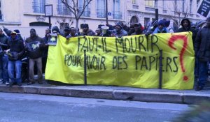 Manifestation en faveur des sans-papiers à Paris
