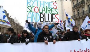 Grève des enseignants: manifestation à Paris