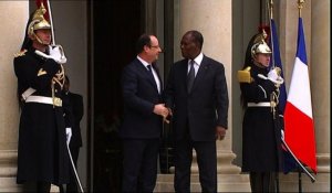 Le président ivoirien Alassane Ouattara reçu à l'Elysée