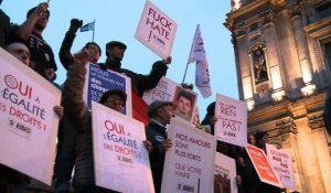 Manifestation contre la violence homophobe à Paris
