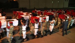 Egypte: funérailles des 25 policiers tués par des assaillants