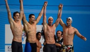 Mondiaux de natation : les Français sacrés champions du relais 4x100 m nage libre