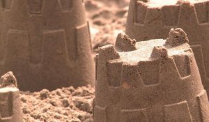 Concours de châteaux de sable à New York