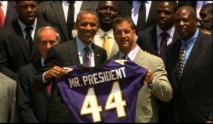 Football US: Obama reçoit les Ravens à la Maison Blanche