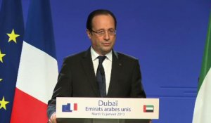 Hollande: "la France n'a pas vocation à rester au Mali"
