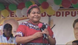 Rigoberta Menchu en campagne pour la présidentielle