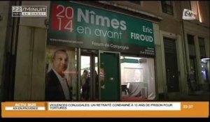 Municipales: Eric Firoud en campagne (Nîmes)