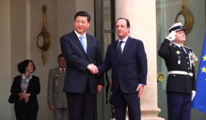 Le président chinois Xi Jinping reçu à Paris