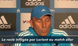OM: Baup et la raclé prise au match aller contre Lorient