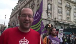 Londres: manifestation contre l'érosion des salaires