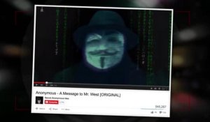 Les pirates Anonymous attaquent Kanye West dans une nouvelle vidéo