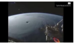 L'oeil du typhon Maysak vu depuis la station spatiale internationale