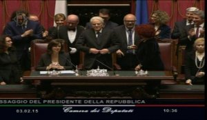 Le nouveau président italien Sergio Mattarella a prêté serment