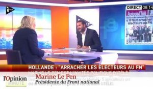 François Hollande et Marine Le Pen dans "arrache-moi si tu peux"