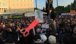 Manifestation à Athènes pour soutenir le gouvernement grec