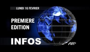 AFP - Le JT, 1ère édition du lundi 16 février