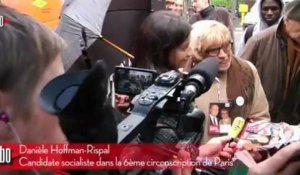 Cécile Duflot tracte pour le PS