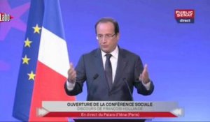 Discours de François Hollande à la Conférence sociale