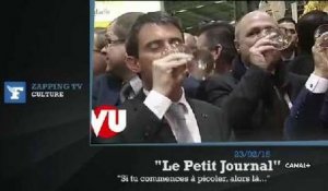 Zapping TV: Manuel Valls "picole" un peu trop au Salon de l'agriculture