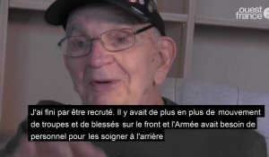Vétéran américain, Pete Dupre se souvient à Sainte-Marie-du-Mont de sa Seconde guerre mondiale.