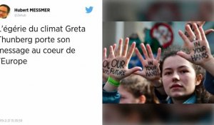 La jeune militante du climat Greta Thunberg appelle l'Union Européenne à doubler ses ambitions