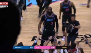 NBA : l'incroyable panier au buzzer du vétéran Dwyane Wade contre les Warriors (vidéo)