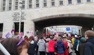Manifestation des femmes à Bruxelles pour la journée des droits des femmes