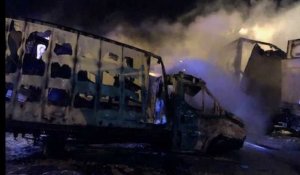 Le Plessis-Belleville. Incendie de camions frigorifiques dans la nuit