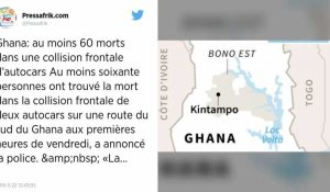 Ghana. Une collision frontale d'autocars fait au moins 60 morts.