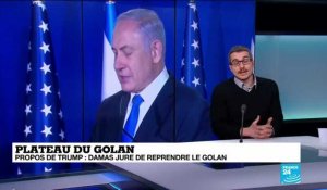 Plateau du Golan: propos de Trump, Damas jure de reprendre le Golan