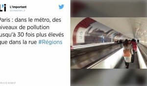 À Paris, le taux de pollution jusqu'à 30 fois plus élevé dans le métro qu'à l'air libre