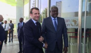 Macron au siège de l'Union africaine en Ethiopie