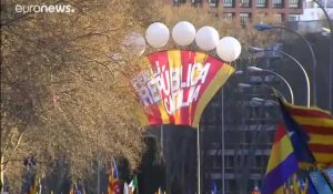 Les indépendantistes catalans manifestent à Madrid