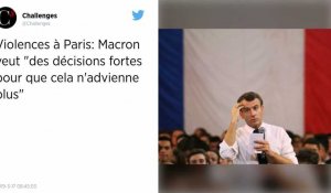 Violences à Paris. Macron veut « des décisions fortes, complémentaires pour que cela n'advienne plus »