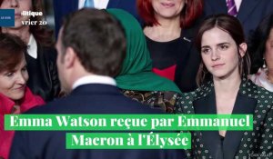 Emma Watson reçue par les Macron à l'Élysée