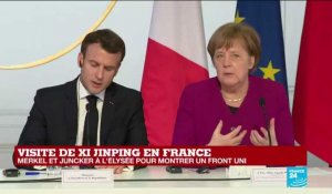 REPLAY - Discours d'Angela Merkel lors de la réunion à l'Élysée avec Macron, Junker et Xi Jinping