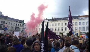 Plus de 4.000 personnes ont manifesté à Bruxelles contre la montée de l'extrême droite