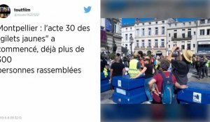 Tensions autour de la manifestation des gilets jaunes à Montpellier