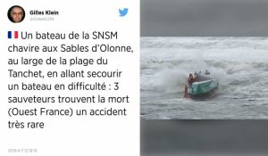 Vendée. En pleine tempête Miguel, un bateau de la SNSM chavire aux Sables-d'Olonne : trois morts