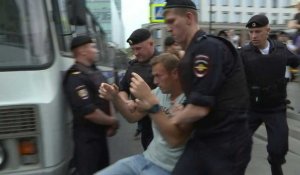 Arrestation de Navalny lors d'une marche à Moscou