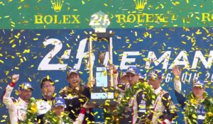 24 Heures du Mans. Alonso, Nakajima et Buemi soulèvent le trophée 