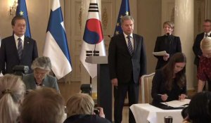 Helsinki: le président coréen débute sa tournée en Scandinavie