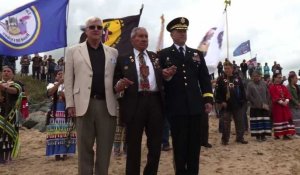 Débarquement: cérémonie aux couleurs amérindiennes à Omaha Beach
