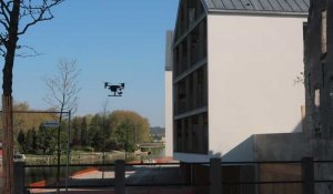Utilisation du drone des pompiers à Soissons