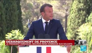 Discours d'Emmanuel Macron à l'occasion des 75 ans du débarquement de Provence