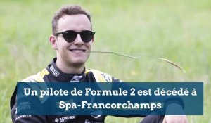 Un pilote de Formule 2 est décédé à Spa-Francorchamps