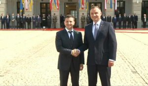 Varsovie : arrivée du président urkainien Volodymyr Zelensky