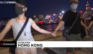 À Hong Kong, une chaîne humaine pour la démocratie