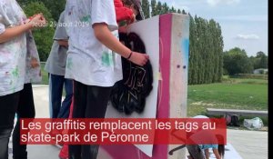 Les graffitis remplacent les tags au skate-park de Péronne