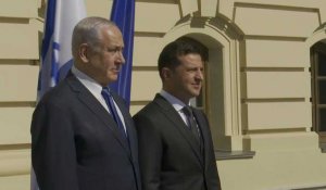 Kiev : Benjamin Netanyahu rencontre le président ukrainien Volodymyr Zelensky